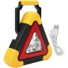 AllExtreme Solar Emergency Triangle Light Reflective Multi Functional Rechargeable Car LED Triangles Safety Warning for Road Truck Vehicle Breakdowns (1 Pc, Yellow/Black)