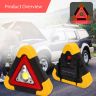 AllExtreme Solar Emergency Triangle Light Reflective Multi Functional Rechargeable Car LED Triangles Safety Warning for Road Truck Vehicle Breakdowns (1 Pc, Yellow/Black)