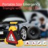 AllExtreme Solar Emergency Triangle Light Reflective Multi Functional Rechargeable Car LED Triangles Safety Warning for Road Truck Vehicle Breakdowns (1 Pc, Yellow/Black)