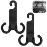 Allextreme Car Backseat Headrest Hook Over The Seat Storage Hanger Universal Durable Organizer Space Saver for Handbag Coat Purse Grocery Bags (Pack of 2, Black)