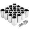 AllExtreme M12x1.5mm Wheel Nuts Open End Steel Aluminum Alloy Extended Lug Nut Set with Key for Cars Wheels Tyres (16Pcs, Titanium Colour)