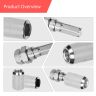 AllExtreme M12x1.5mm Wheel Nuts Open End Steel Aluminum Alloy Extended Lug Nut Set with Key for Cars Wheels Tyres (16Pcs, Titanium Colour)