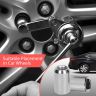 AllExtreme M12x1.5mm Wheel Nuts Open End Steel Aluminum Alloy Extended Lug Nut Set with Key for Cars Wheels Tyres (16Pcs, Titanium Colour)
