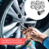 AllExtreme M12x1.5mm Locking Steel Alloy Wheel Lock Bolts 60Deg Tapered Close End Security Nuts with Key for Car Truck Wheels (5Pcs, Random Colour)