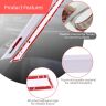 AllExtreme Anti-Collision Patch Front and Rear Universal Bumper Guard Strip Adhesive Anti-Scratch Door Sill Protector Trim for Car Doors Edge (White, Set of 1)