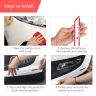 AllExtreme Anti-Collision Patch Front and Rear Universal Bumper Guard Strip Adhesive Anti-Scratch Door Sill Protector Trim for Car Doors Edge (White, Set of 1)