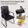 Allextreme Mesh Ventilation Car Back Rest with Wooden Bead and Elastic Belt Lumbar Support Front Rear Breathable Comfort Universal Cushion Pad for Driving Home Office Chair (Red & Black)