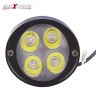 Allextreme EX4FHW2 4 LED, 12W, Round Fog Light 7/8 Inch Handlebar Mirror Mount Driving Head Lamp with Mounting Brackets for Cars and Motorcycle (White Light, 2 PCS)