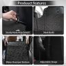 Allextreme S52 Non Inflatable Car Bed Portable & Foldable Design Polyester Fabric Back Seat Sleeping Mattress Universal Fit for Adults Baby Kids Travel Trips Camping and Picnic (Pack of 1, Black)