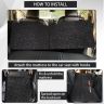 Allextreme S52 Non Inflatable Car Bed Portable & Foldable Design Polyester Fabric Back Seat Sleeping Mattress Universal Fit for Adults Baby Kids Travel Trips Camping and Picnic (Pack of 1, Black)
