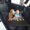 Allextreme S52 Non Inflatable Car Bed Portable & Foldable Design Polyester Fabric Back Seat Sleeping Mattress Universal Fit for Adults Baby Kids Travel Trips Camping and Picnic (Pack of 1, Black)