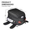 Allextreme Magnetic Tank Bag for Bike Durable Motorcycle Storage with Rain & Dust Cover, Strong Magnets, Straps & Multi-Pocket Design Universal Bag for Daily Riding & Travel (22L, Black)