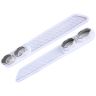 AllExtreme EX3DCG2 Car Double Cylinder Exhaust Sticker 3D Simulation Grid Tail Pipe Rear Bumper Vent Fender Styling Decal for All SUVs (White, 2 Pcs)