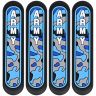 AllExtreme Universal Car Door Guard Trim Anti Scratch Bumper Door-Edge Rubber Paint Protector Sticker Compatible with All Cars & Vehicles (4Pcs, Black/Blue)