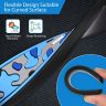 AllExtreme Universal Car Door Guard Trim Anti Scratch Bumper Door-Edge Rubber Paint Protector Sticker Compatible with All Cars & Vehicles (4Pcs, Black/Blue)