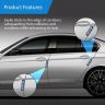 AllExtreme Universal Car Door Guard Trim Anti Scratch Bumper Door-Edge Rubber Paint Protector Sticker Compatible with All Cars & Vehicles (4Pcs, Black/Blue)