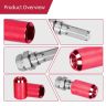 AllExtreme M12x1.5mm Wheel Nuts Open End Steel Aluminum Alloy Extended Lug Nut Set with Key for Cars Wheels Tyres (16Pcs, Red Colour)