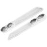 AllExtreme EX3DCGR Car Double Cylinder Exhaust Sticker 3D Simulation Grid Tail Pipe Rear Bumper Vent Fender Styling Decal for All SUVs (Grey, 2 Pcs)
