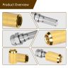AllExtreme M12x1.5mm Wheel Nuts Open End Steel Aluminum Alloy Extended Lug Nut Set with Key for Cars Wheels Tyres (16Pcs, Gold Colour)
