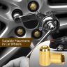 AllExtreme M12x1.5mm Wheel Nuts Open End Steel Aluminum Alloy Extended Lug Nut Set with Key for Cars Wheels Tyres (16Pcs, Gold Colour)