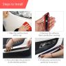AllExtreme Anti-Collision Patch Front and Rear Universal Bumper Guard Strip Adhesive Anti-Scratch Door Sill Protector Trim for Car Doors Edge (4 Pcs, Black)