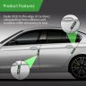 AllExtreme Universal Car Door Guard Trim Anti Scratch Bumper Door-Edge Rubber Paint Protector Sticker Compatible with All Cars & Vehicles (4Pcs, Black/Green)