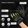 Allextreme Probiker Full Finger Motorcycle Riding Gloves with Hard Knuckle Protective Shells for Motorbike Racing Biking Climbing (M, Green)