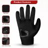 Allextreme Probiker Protective Full Finger Gloves Anti-Skid Surface Breathable Bike Riding Glove for Motorcycle-XXL-Black