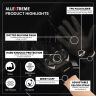 Allextreme Probiker Full Finger Motorcycle Riding Gloves with Hard Knuckle Protective Shells for Motorbike Racing Biking Climbing (M, Blue)