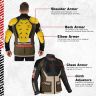Allextreme RALLY Unisex Motorcycle Riding Jacket Polyester and Mesh Fabric with Back Elbow Shoulder CE Level 2 Certified Armour Chest Protection for Bikers (2XL, Black)