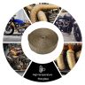 AllExtreme Silencer Wrap with Clamp Bike Exhaust Heat Shield for Bullet Electra Twinspark (3Mtr, Golden)