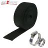 AllExtreme EXSWBB1 Bike Exhaust Universal Silencer Wrap Heat Shield Protector with Clip Compatible for Royal Enfield Classic Electra Standard Bullet (Black, 3 Mtr)