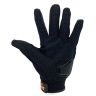 AllExtreme EXKLGO1 Rider Safety Motosports Polyester Motocross Hard Knuckles Riding Gloves with Microfiber Cleaning Towel for Men and Women (Black & Orange,Large)