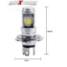 AllExtreme EXHL06 Premium Quality HJG H4 High Brightness Cob 9W 900Lm 12V LED Head Lamp Bulb For Cars (Pack of 2)