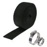 AllExtreme EXSWBB1 Bike Exhaust Universal Silencer Wrap Heat Shield Protector with Clip Compatible for Royal Enfield Classic Electra Standard Bullet (Black, 3 Mtr)