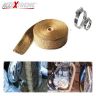 AllExtreme Silencer Wrap with Clamp Bike Exhaust Heat Shield for Bullet Electra Twinspark (3Mtr, Golden)