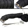 AllExtreme EXSWBB1 Bike Exhaust Universal Silencer Wrap Heat Shield Protector with Clip Compatible for Royal Enfield Classic Electra Standard Bullet (Black, 3 Mtr)