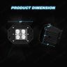 Allextreme EX4L131 4 LED CREE 4D Optic Fog Light Driving Lamps Waterproof Projector Light (16W, Pack Of 2)