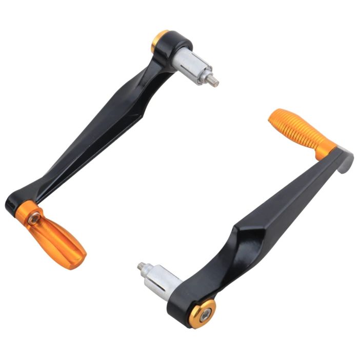 Allextreme EXUL2GL 7/8" Universal CNC Handlebar Brake Protector Metal Alloy Clutch Lever Protection Guard Extra Durable, Adjustable Angle & Length for Motorcycle (Golden)