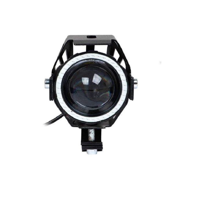 Allextreme EXRU7F1 Super Power Spot Beam U7 Led Fog Light, With Angel Eyes Light Ringthree Mode High Beam 125W Cree Fog Spotlight For Motorcycle 1Pc - Red