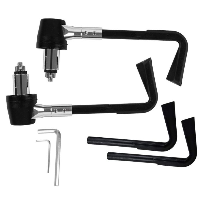 AllExtreme EXCHPCG Universal 7/8" 22mm Motorcycle Handlebar Brake Clutch Levers Hand Protector Guard for Bikes (Chrome)