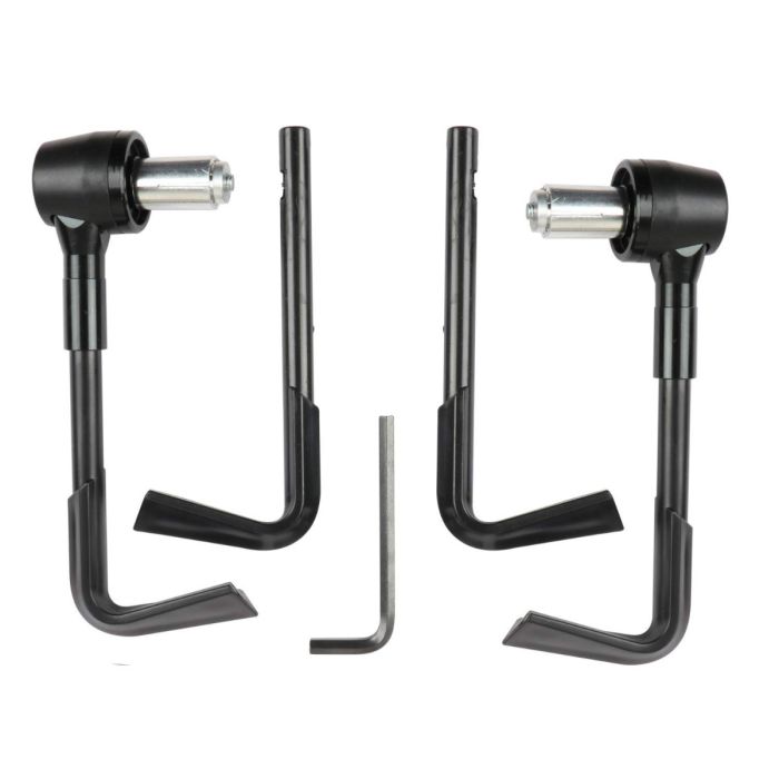 Allextreme EXBHDCB 7/8" CNC Protector Handlebar Brake Clutch Lever Protection Guard Compatible for Bullet Bajaj TVS Yamaha and Other Bikes (Black)