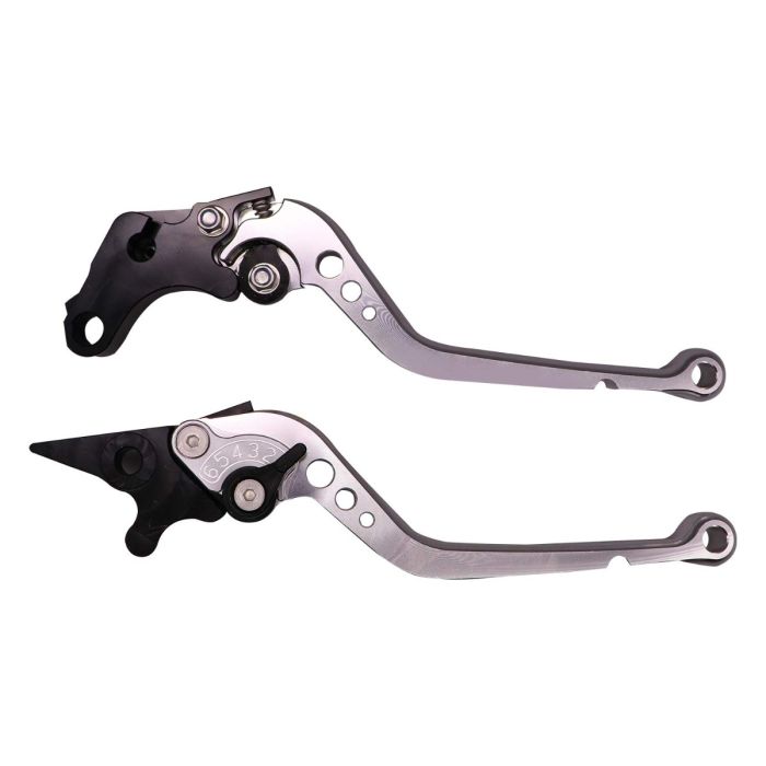 Allextreme AX-LEV64 Clutch Brake Lever Heavy Duty 6 Positions Adjustment for Triumph Tiger (Silver, 2 Pcs)