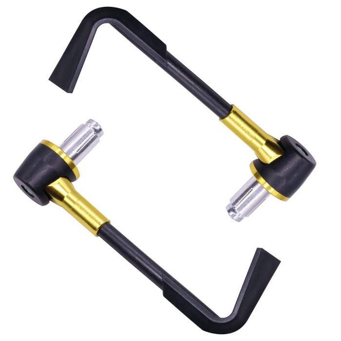 Allextreme EXBHDG 7/8" CNC Protector Handlebar Brake Clutch Lever Protection Guard Compatible for Bullet Bajaj TVS Yamaha and Other Bikes (Golden)