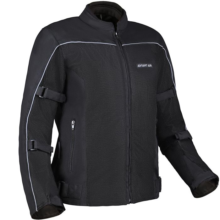 Allextreme AVIANT AIR Women Bike Riding Jacket CE Level 2 Certified Armour Protector Elbows Shoulders Protection Mesh Fabric Motorcycle Rider Gear (S, All Black)