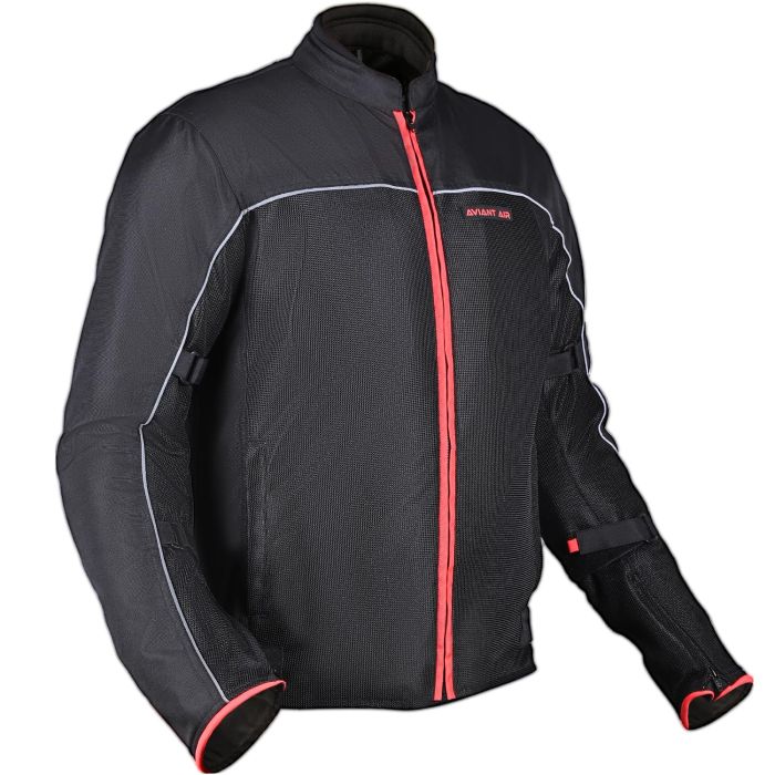 Allextreme AVIANT AIR Bike Riding Jacket CE Level 2 Certified Armour Protector Elbows Shoulders Protection Mesh Fabric Motorcycle Rider Gear for Bikers (4XL, Black & Red)