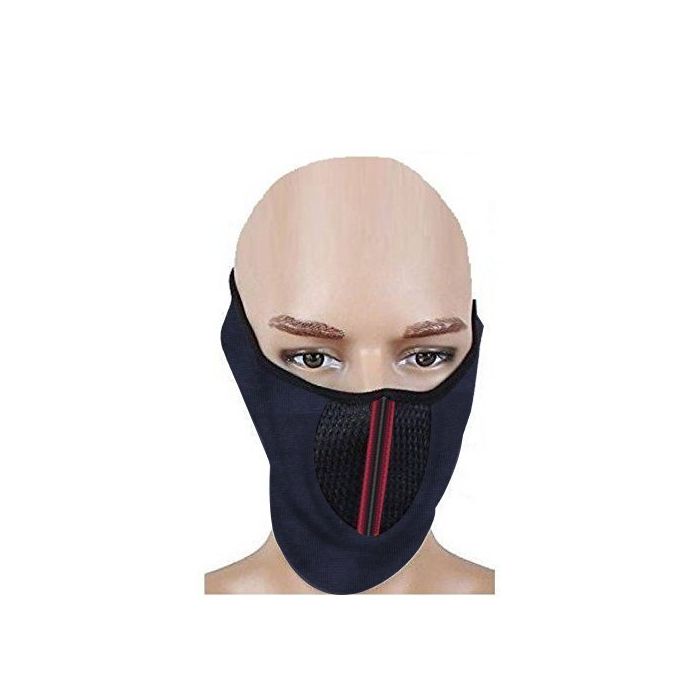 AllExtreme EXUHFMB Universal Flexible Half Face Bike Riding Mask with Closure and Breathing Holes for Men and Women (Random Colors)