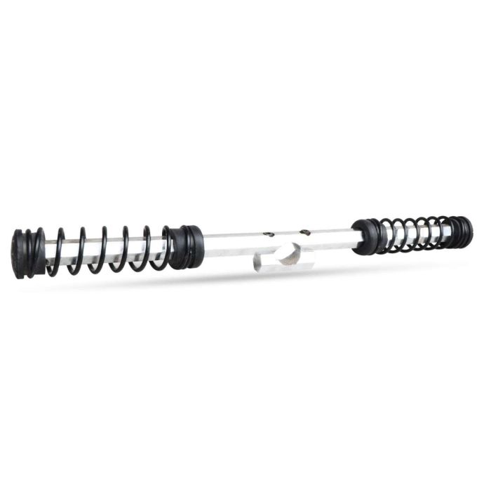AllExtreme EXSRLS Heavy Duty Single Rod Leg Guard Front Bike Safety Crash Bar with Stylish Black Spring Compatible for BS3 and BS4 Model Royal Enfield Bullet 350cc and 500cc (Chrome)