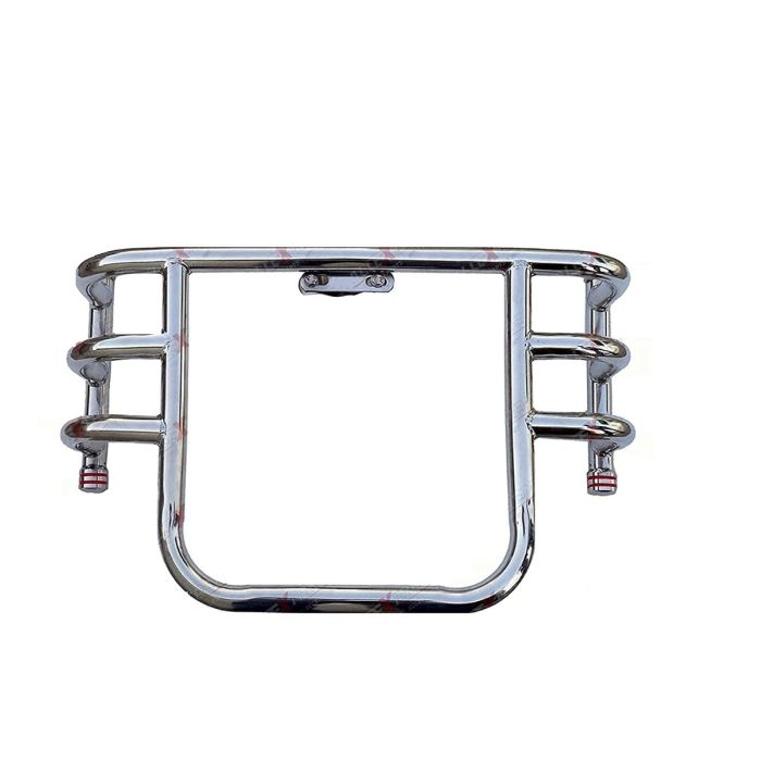 AllExtreme EXAFLGC Heavy Duty Metal Leg Guard Front Bike Safety Crash Bar Compatible for BS3, BS4 and BS6 Model Royal Enfield Bullet 350cc and 500cc (Chrome)