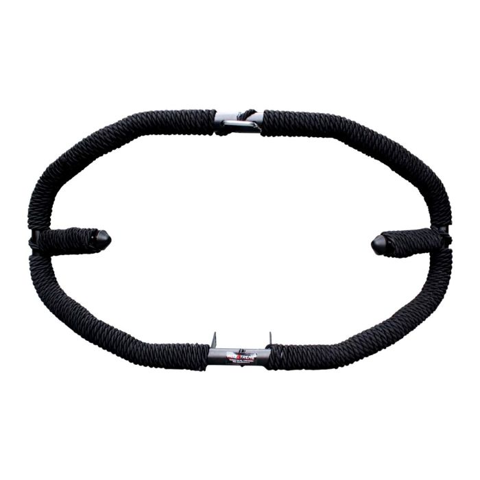 AllExtreme Heavy Duty Metal with Rope Stylist Real Customized 8 Bend Black Rope Safety Leg Crash Guard for Royal Enfield Bullet Classic 350/500, Standard and Electra